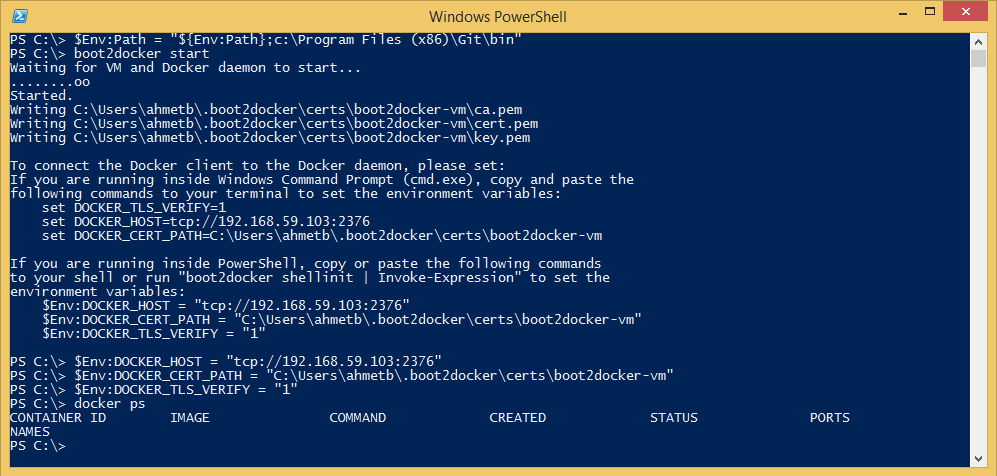 Powershell Docker